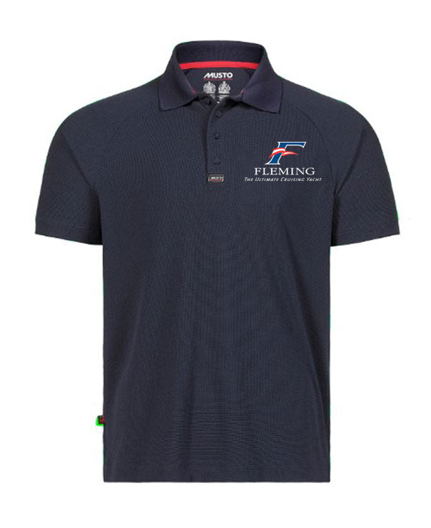 MEN'S MUSTO SHORT-SLEEVE POLO SHIRT - X-Large, NAVY