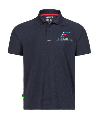 MEN'S MUSTO SHORT-SLEEVE POLO SHIRT - X-Large, NAVY